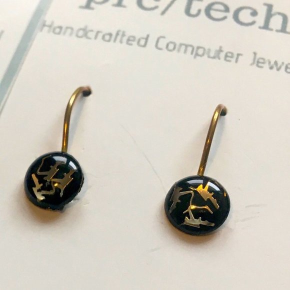 earrings Two pairs of Simple geometric upcycled handmade Canada computer parts - Picture 5 of 8